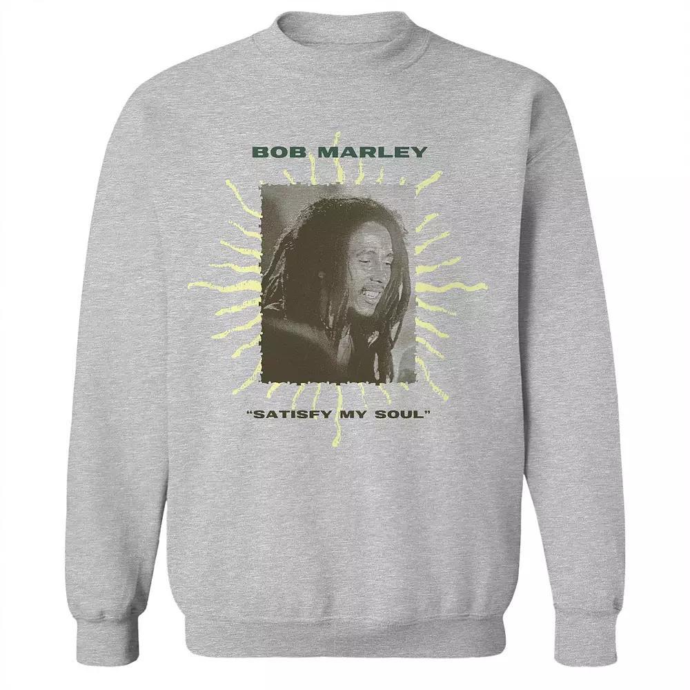 Junior's Bob Marley Satisfy My Soul Sage Graphic Fleece Sweatshirt, Women's, Size: XXL, Sport Gray Product Image