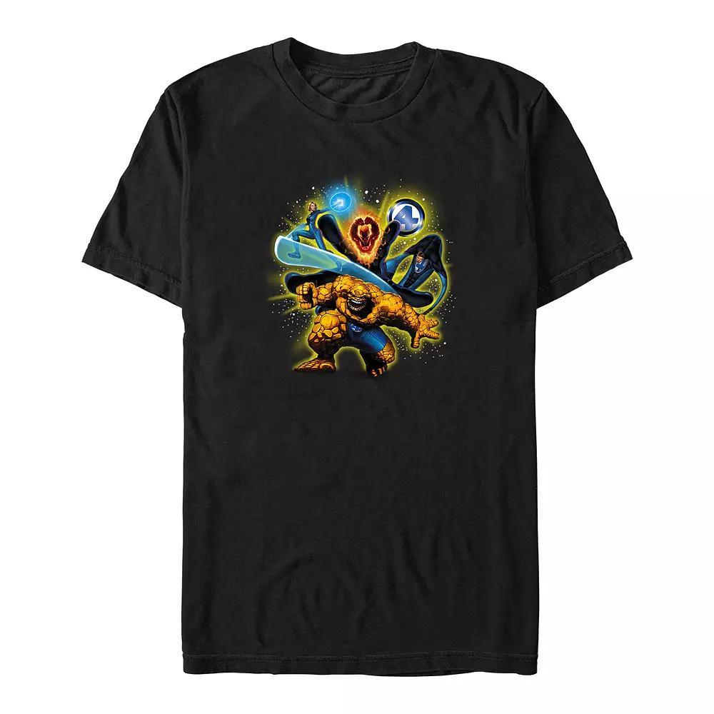 Big & Tall Marvel Fantastic Four Cosmic Team Graphic Tee, Men's, Size: XL Tall, Black Product Image