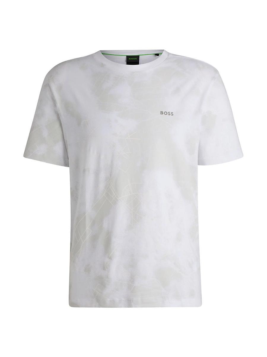 Mens Relaxed Fit T-Shirt with Decorative Reflective Print Product Image