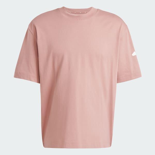 adidas Essentials Loose Fit 3 Bar Logo Tee White M Mens Product Image
