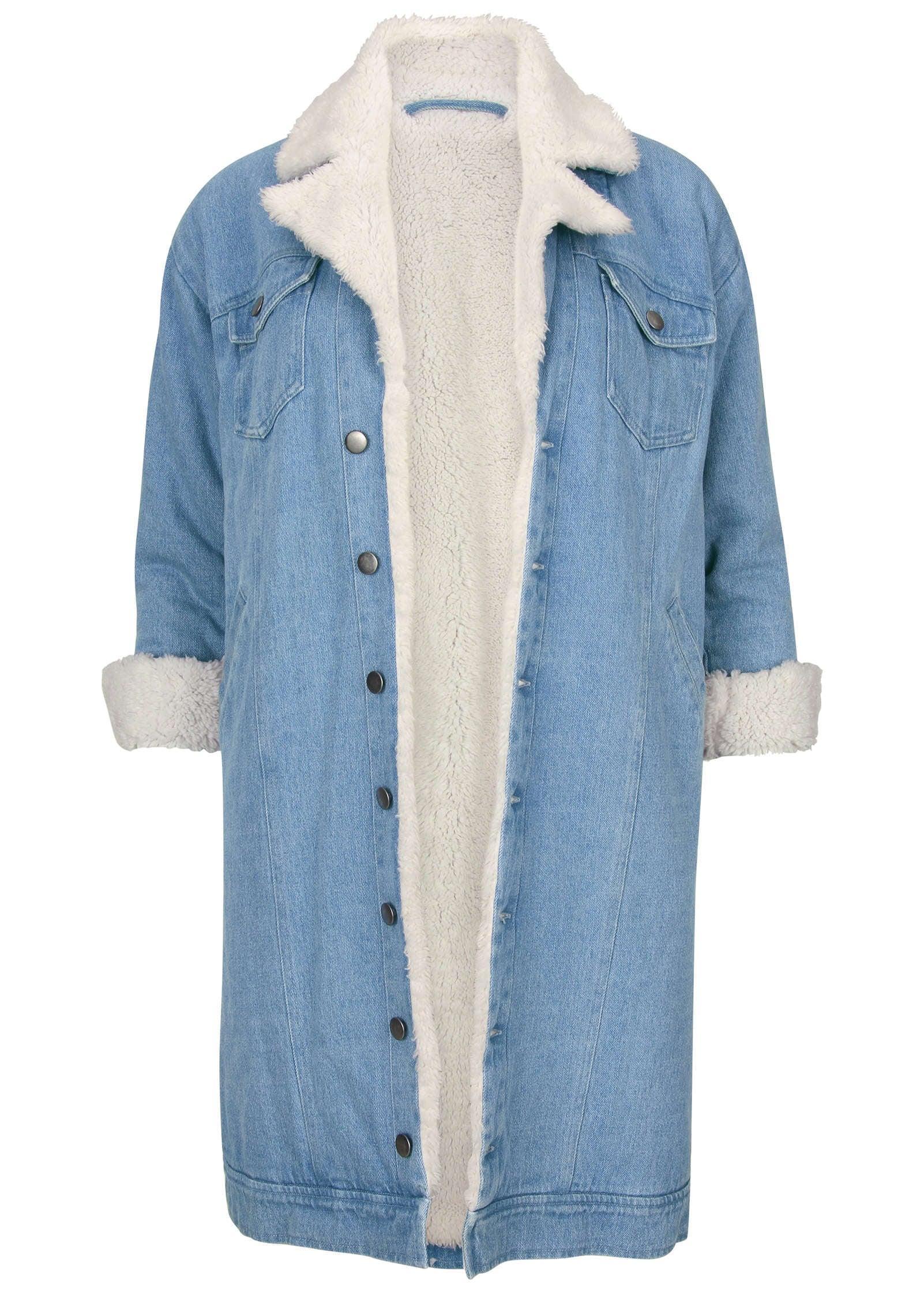 Denim Sherpa Jacket  - Medium Wash Product Image