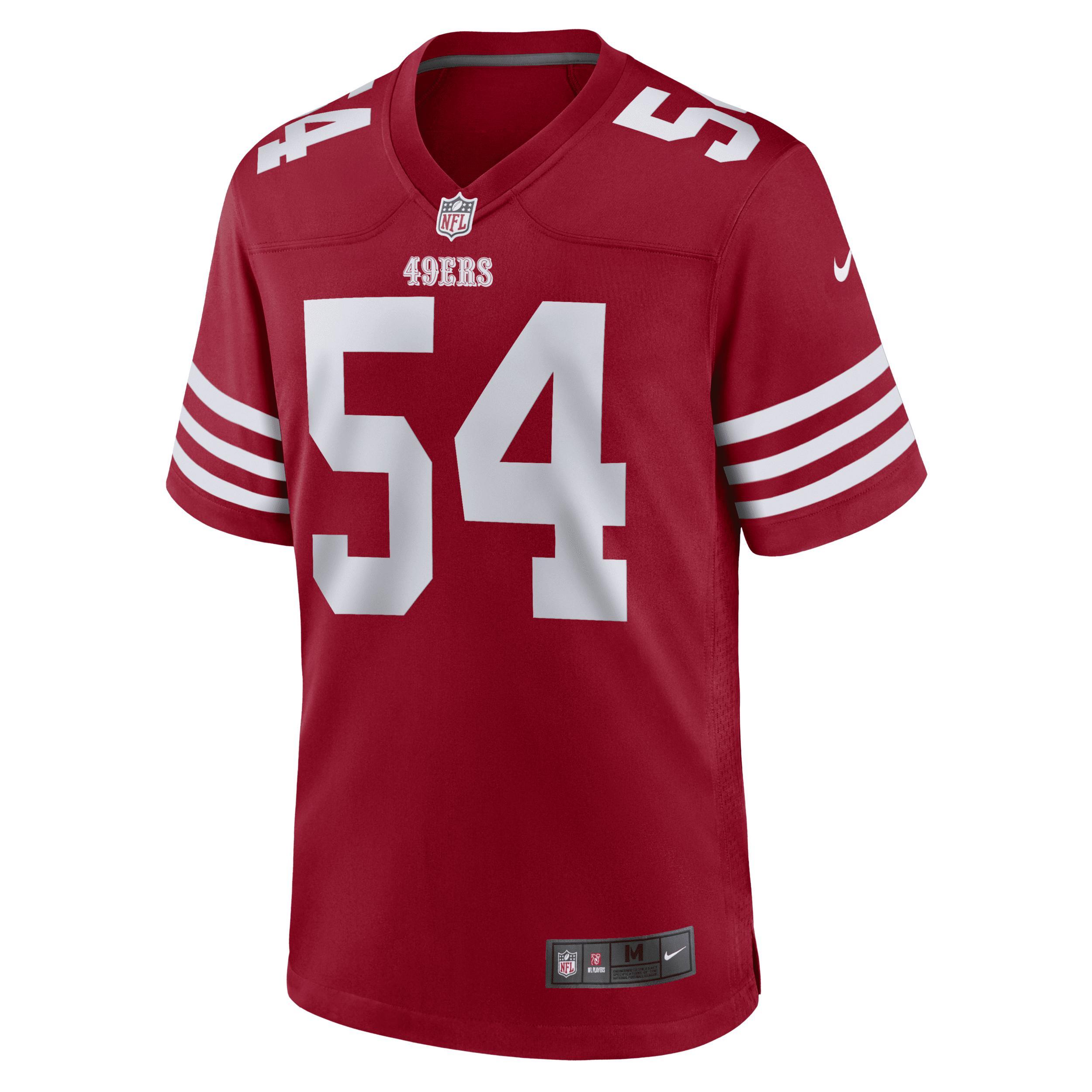 Men's Nike Fred Warner Scarlet San Francisco 49ers Player Game Jersey, Size: 3XL Product Image