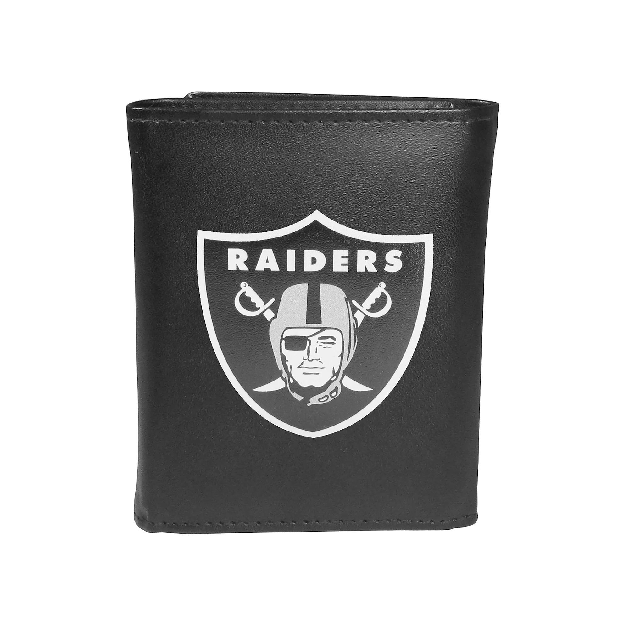 Mens Oakland Raiders Logo Tri-Fold Wallet Product Image