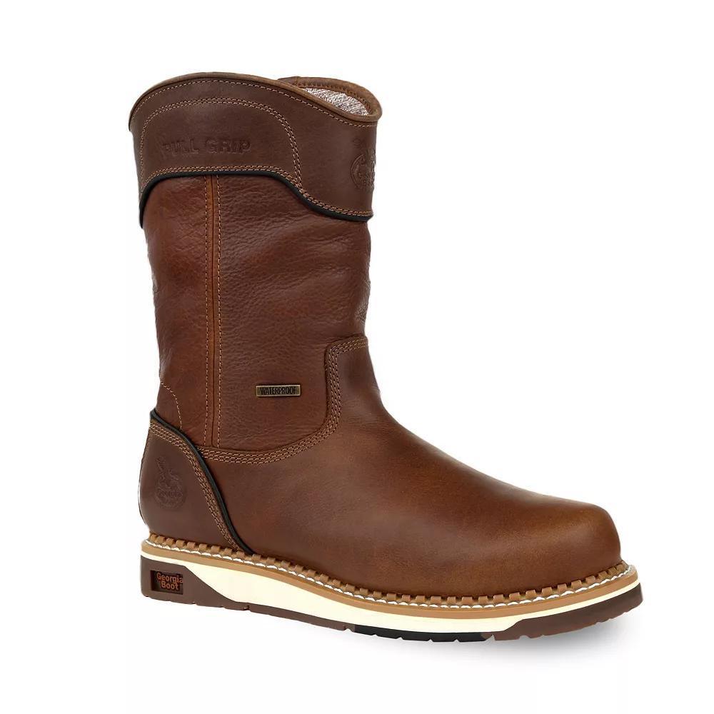 Georgia Boots AMP LT Men's Wedge Waterproof Work Boots, Size: 10.5, Brown Product Image