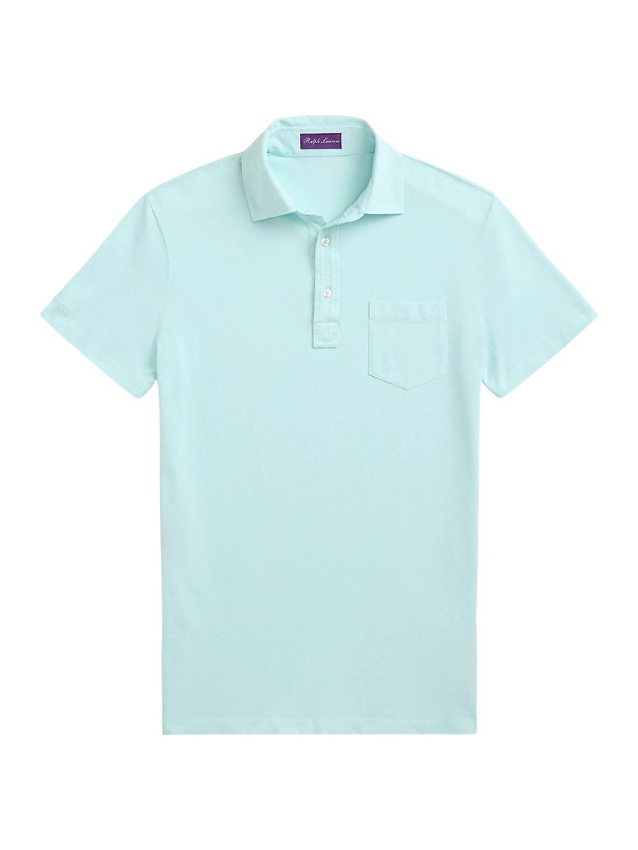 Mens Custom-Slim-Fit Washed Piqu Polo Shirt Product Image