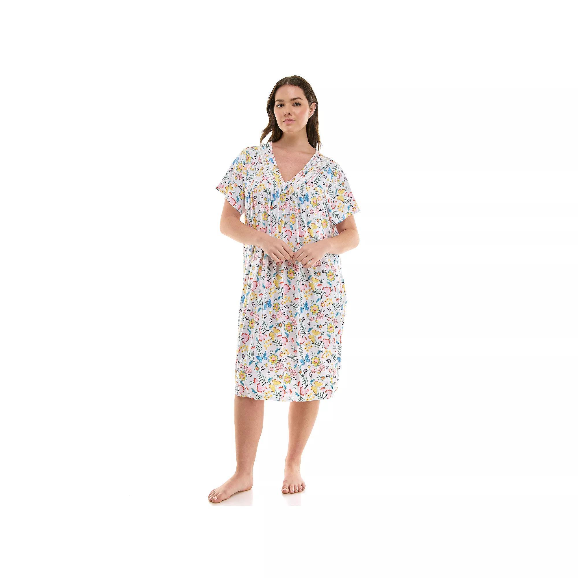 Plus Size Croft & Barrow Luxe Lush Sleep Gown, Womens Product Image