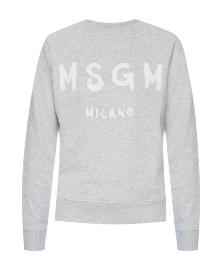 MSGM Round-necked Sweater In White Product Image