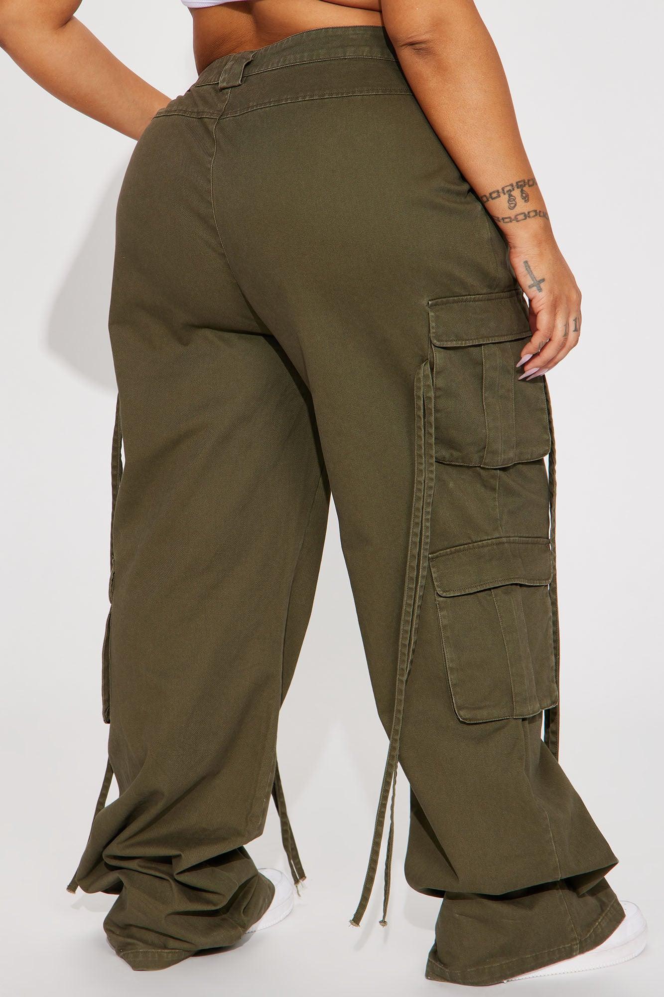 Tall Golden Hour Wide Leg Cargo Pant - Olive Product Image