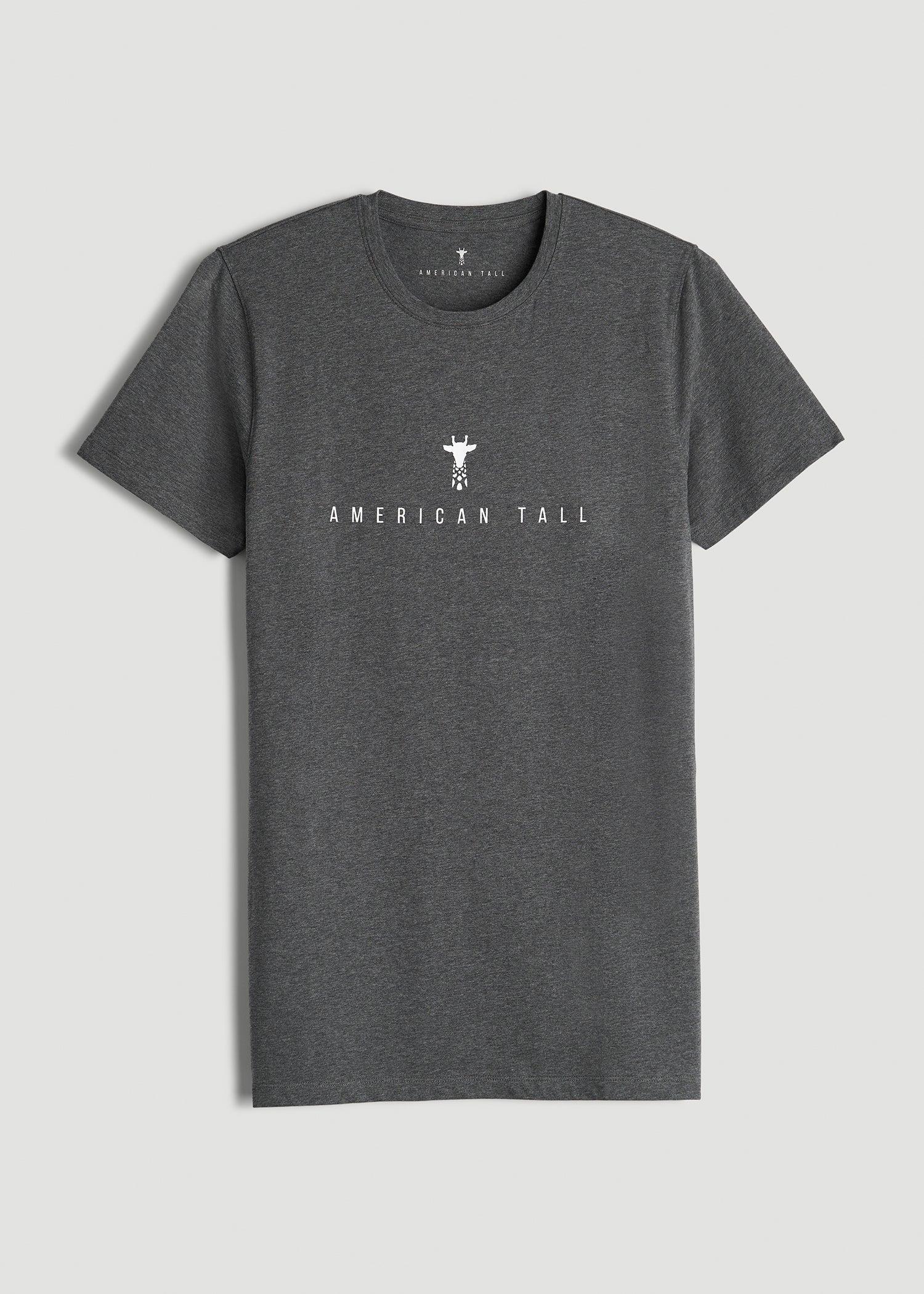 Logo Tee for Tall Men in Charcoal Mix Product Image