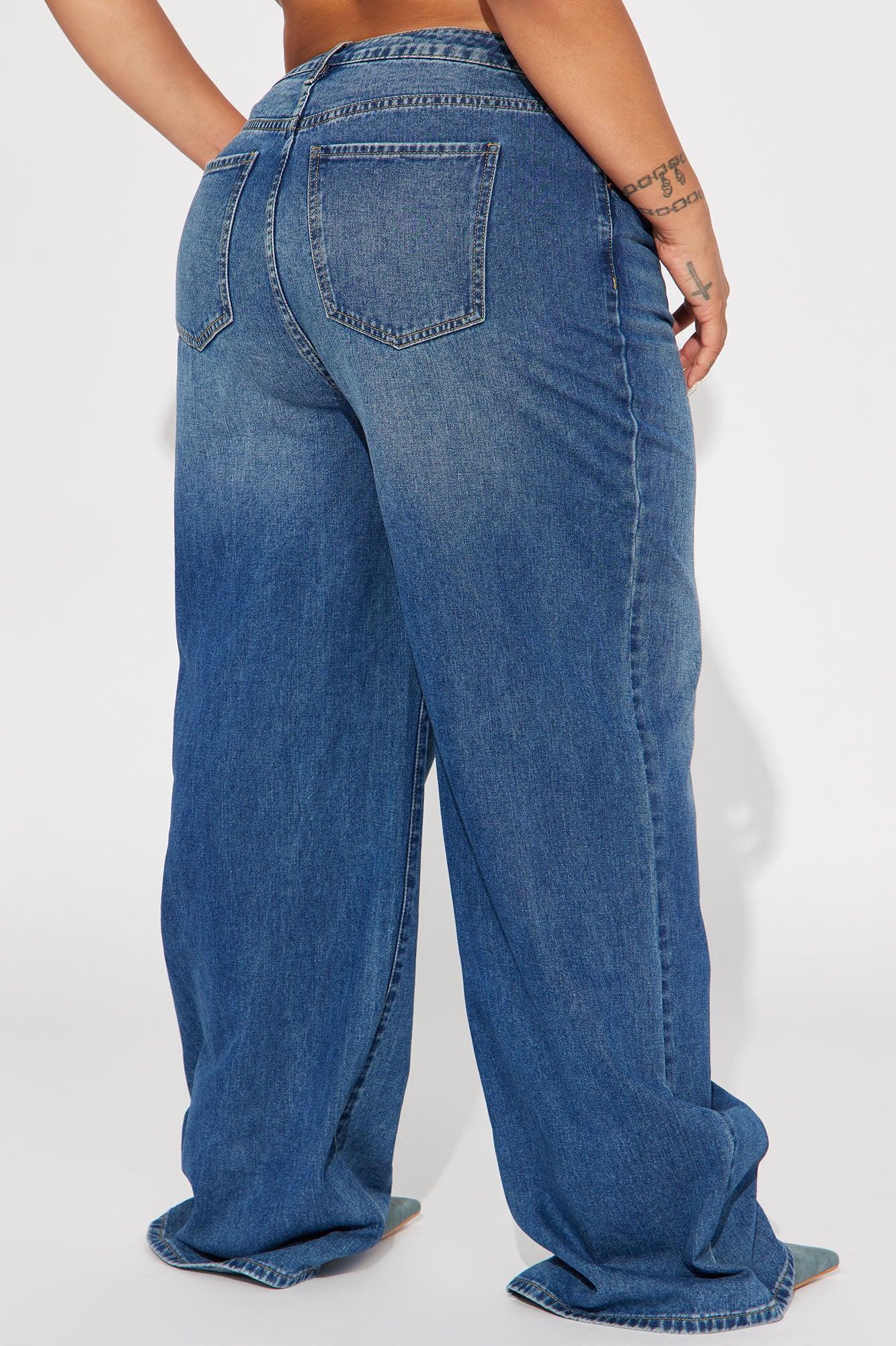 Chelsea Drop Waist Baggy Jeans - Medium Wash Product Image