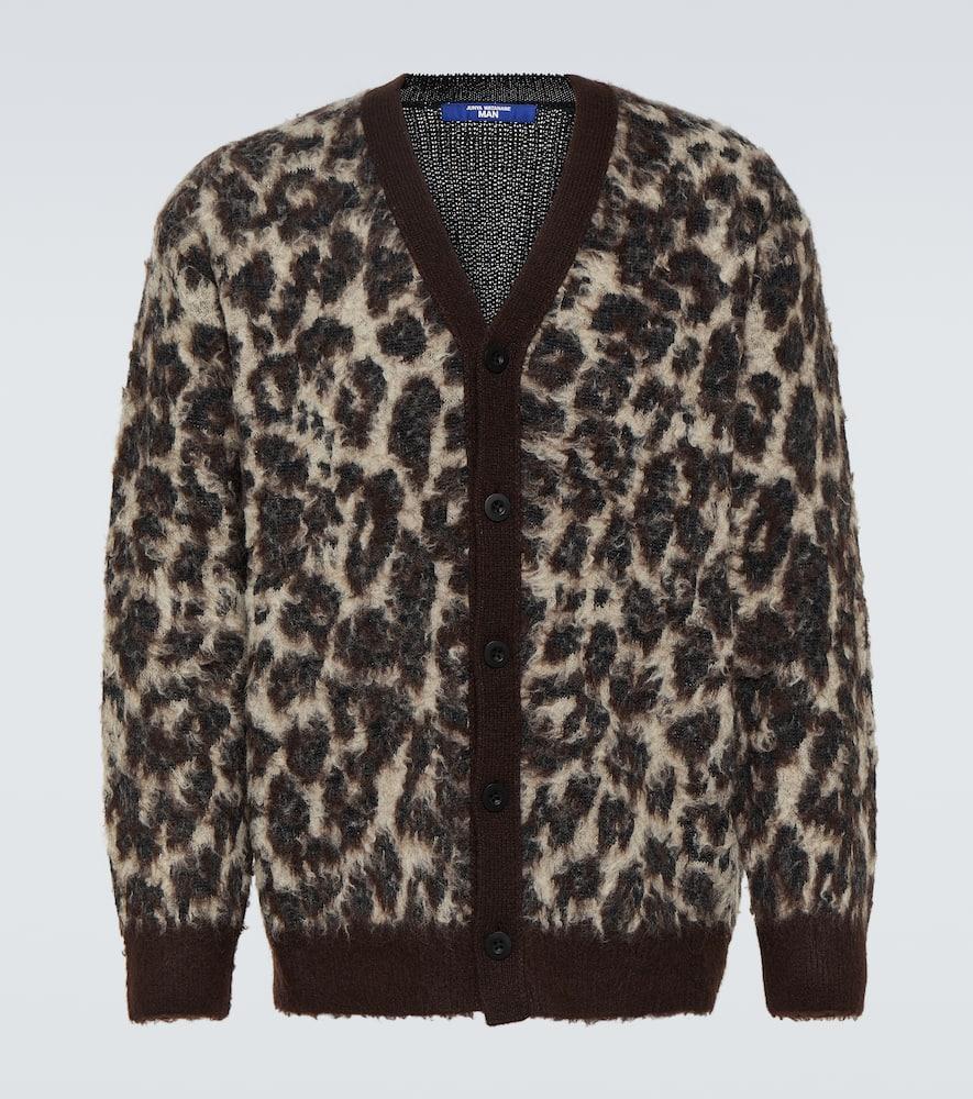 JUNYA WATANABE Brown Jacquard Cardigan In Brown Blk Product Image