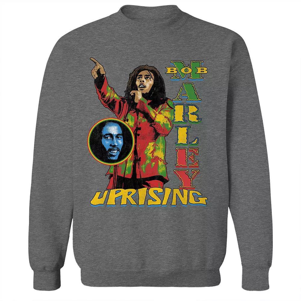 Junior's Bob Marley Uprising Live Graphic Fleece Sweatshirt, Women's, Size: Large, Grey Heather Product Image