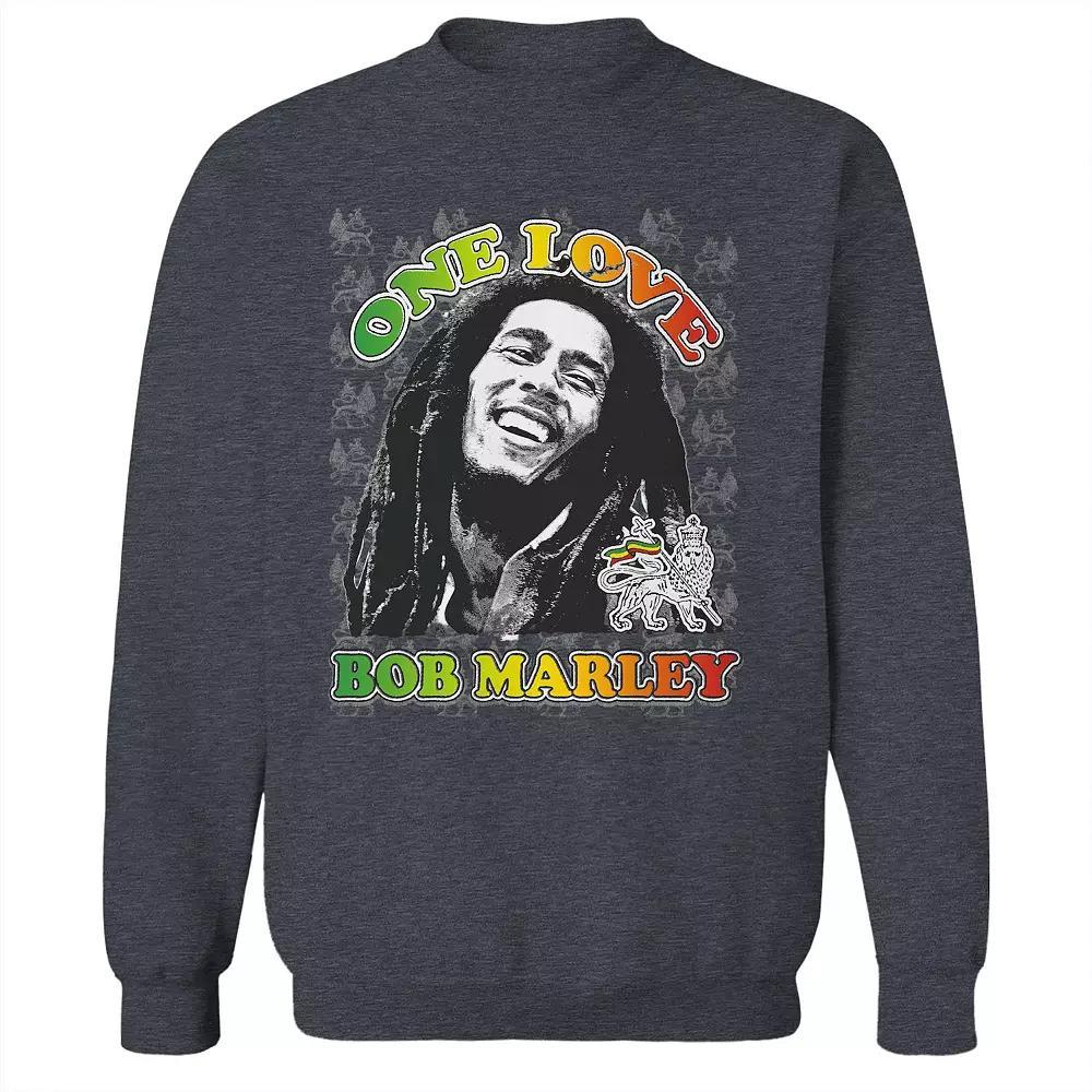 Junior's Bob Marley One Love Texture Graphic Fleece Sweatshirt, Women's, Size: Small, Dark Grey Product Image