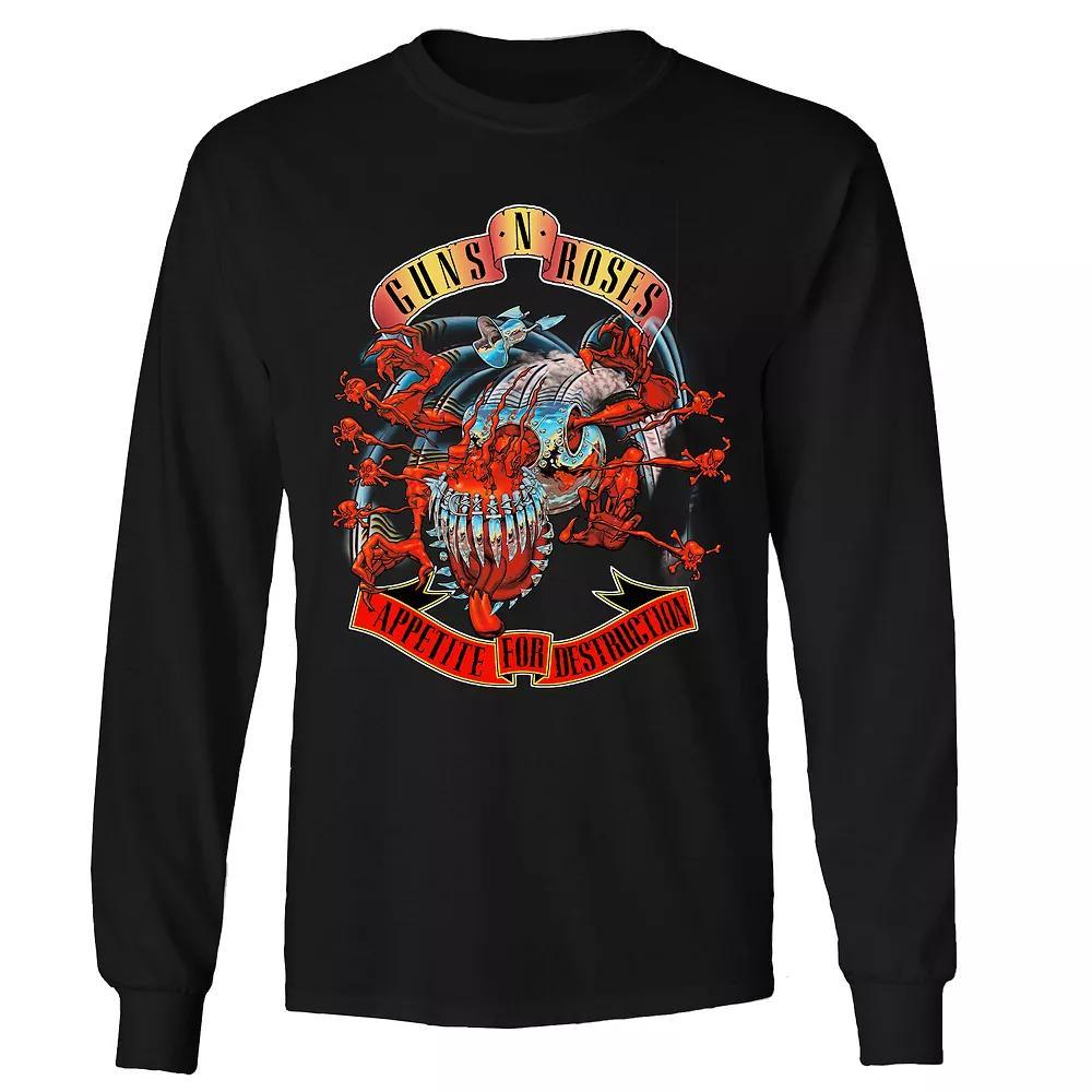 Men's Guns n' Roses Creature Long Sleeve Tee, Size: Large, Black Product Image