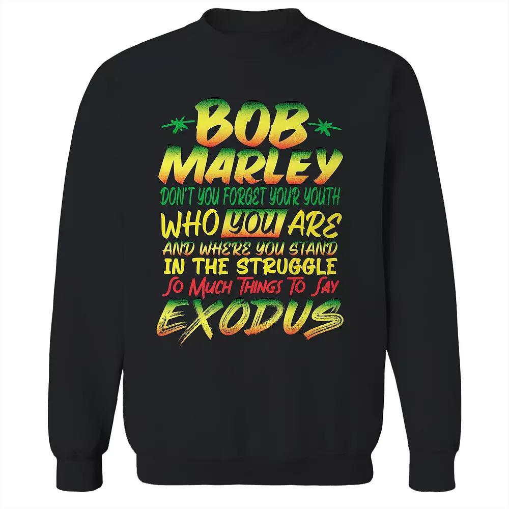 Junior's Bob Marley Don't You Forget Graphic Fleece Sweatshirt, Women's, Size: Medium, Black Product Image