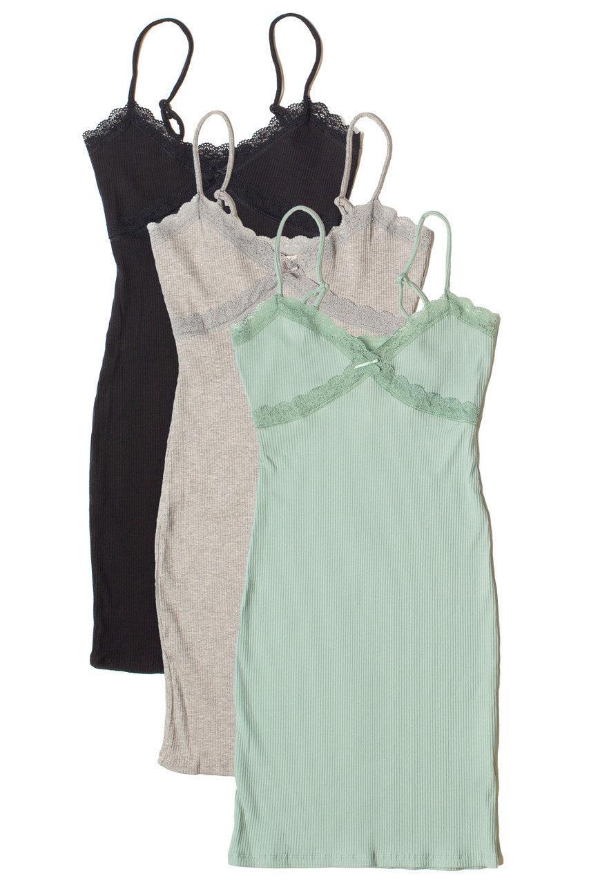 Bow & Lace Detail Mini Dress Product Image