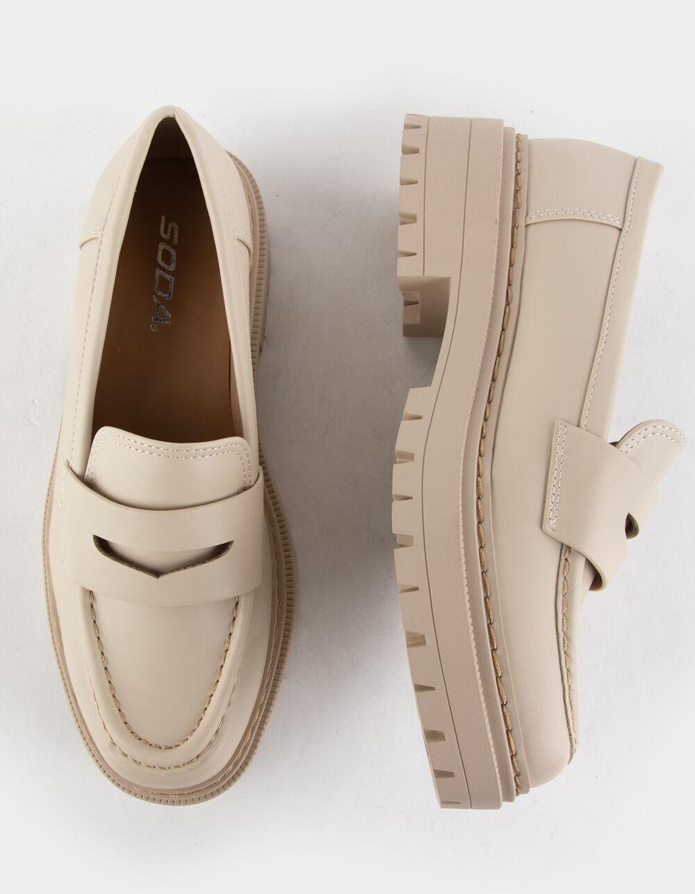 SODA Eureka Womens Penny Loafers - BONE Product Image