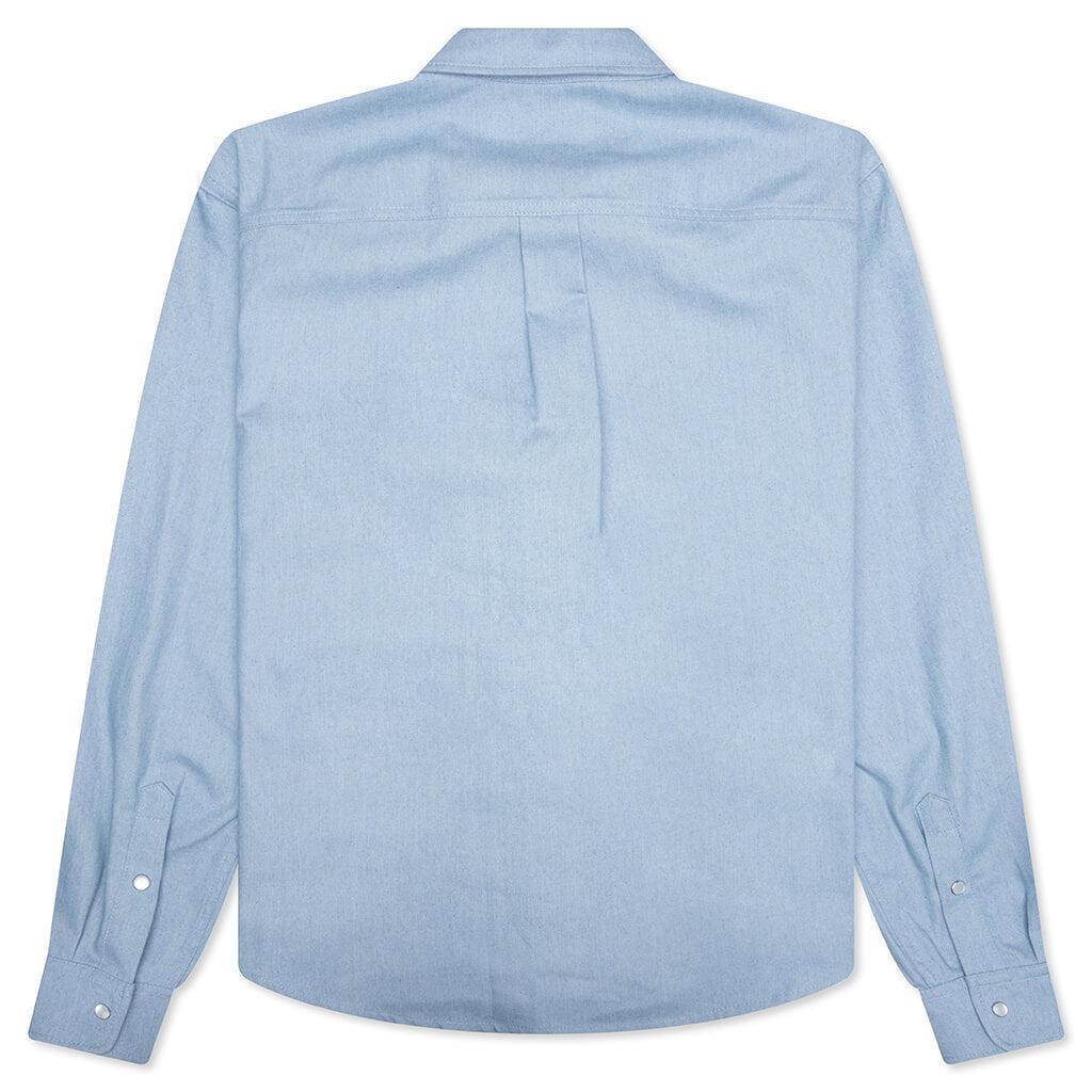 Blue Denim Shirt with Trunakaroo Plaque- Iris Blue Male Product Image