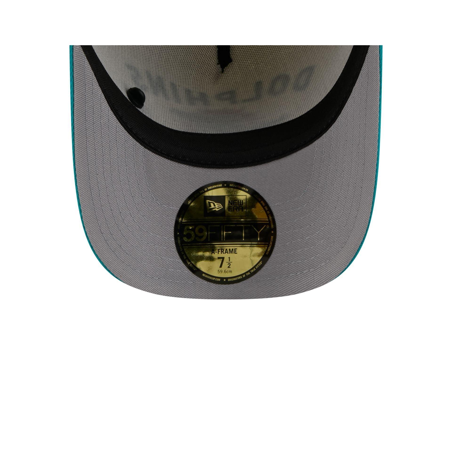 Miami Dolphins 2025 Draft Chrome White 59FIFTY A-Frame Fitted Hat Male Product Image