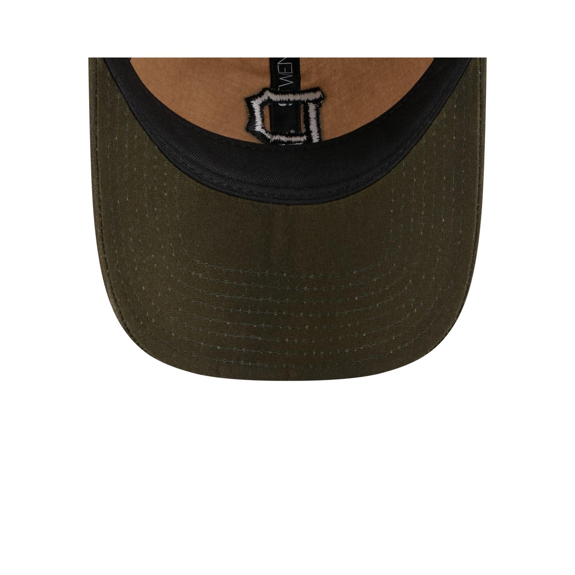 Atlanta Braves Logo Essentials Black 9FORTY A-Frame Snapback Hat Male Product Image