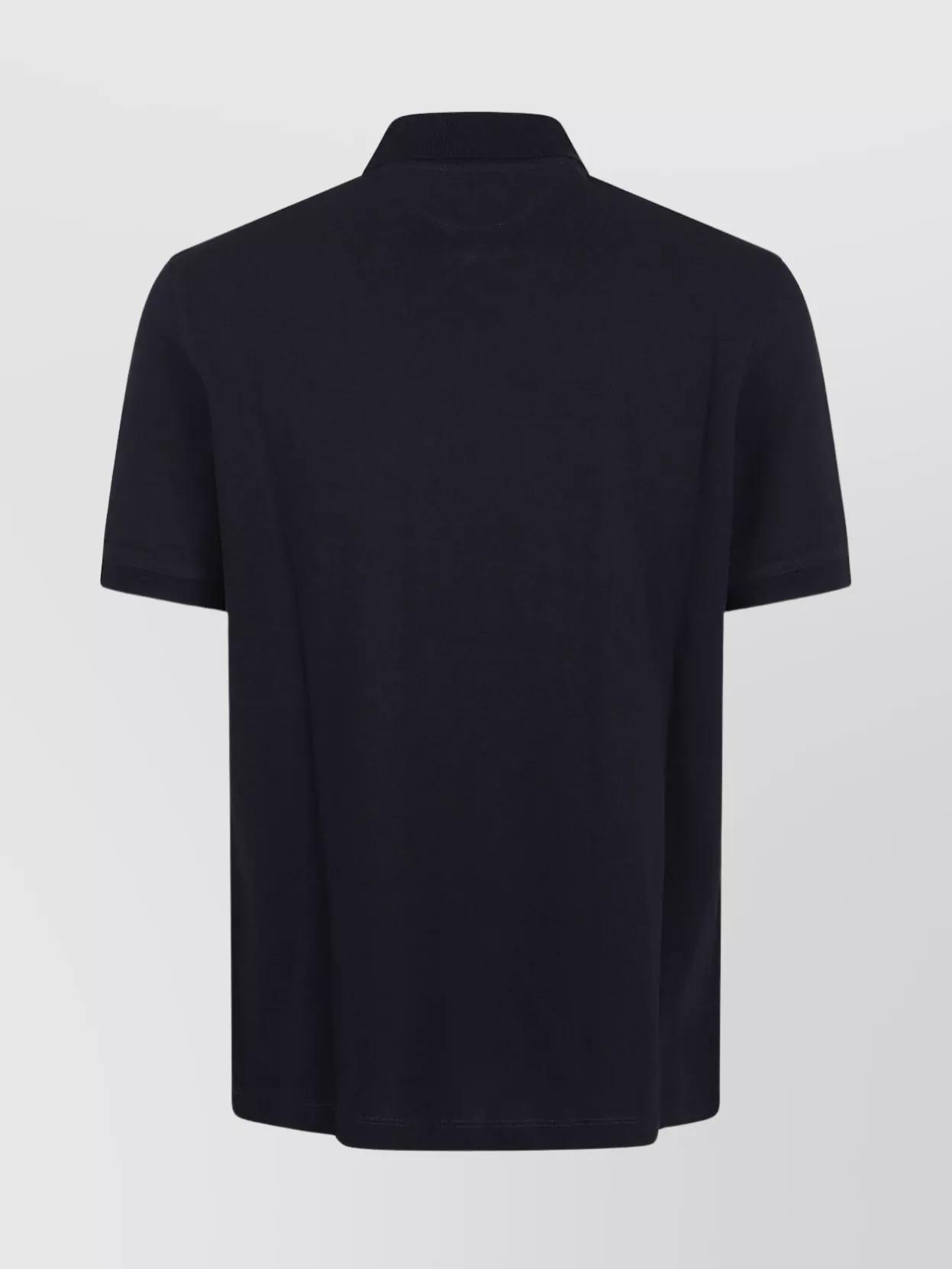 BRUNELLO CUCINELLI Pique Fabric Polo Collar In Black Product Image