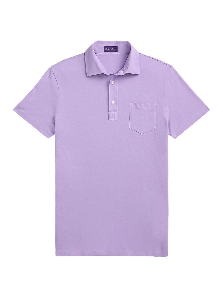 Mens Custom-Slim-Fit Washed Piqu Polo Shirt Product Image