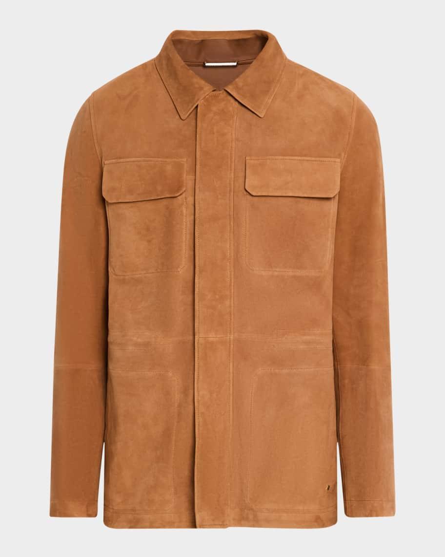 Mens Suede Full-Zip Field Jacket Product Image