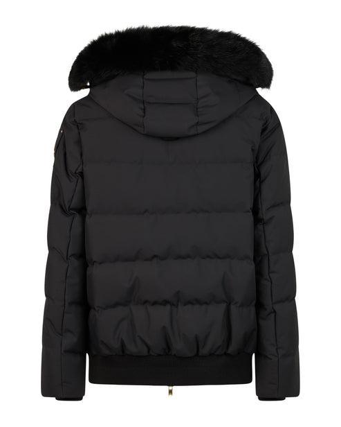 Moose Knuckles Cloud Bomber Gold Series Black with Black Shearling Product Image