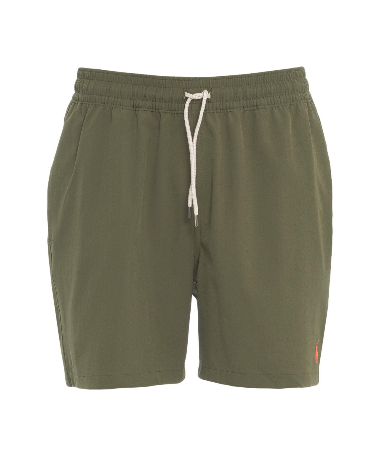 Swim shorts with logo embroidery Product Image