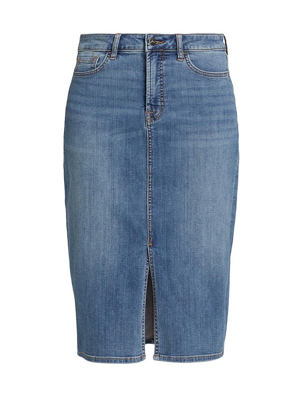 Womens Denim Midi-Skirt Product Image