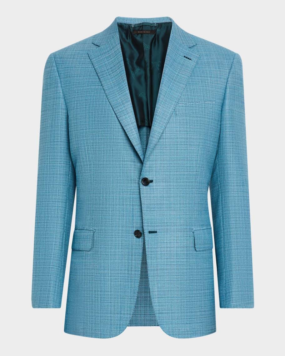 Mens Textured Wool Blazer Product Image