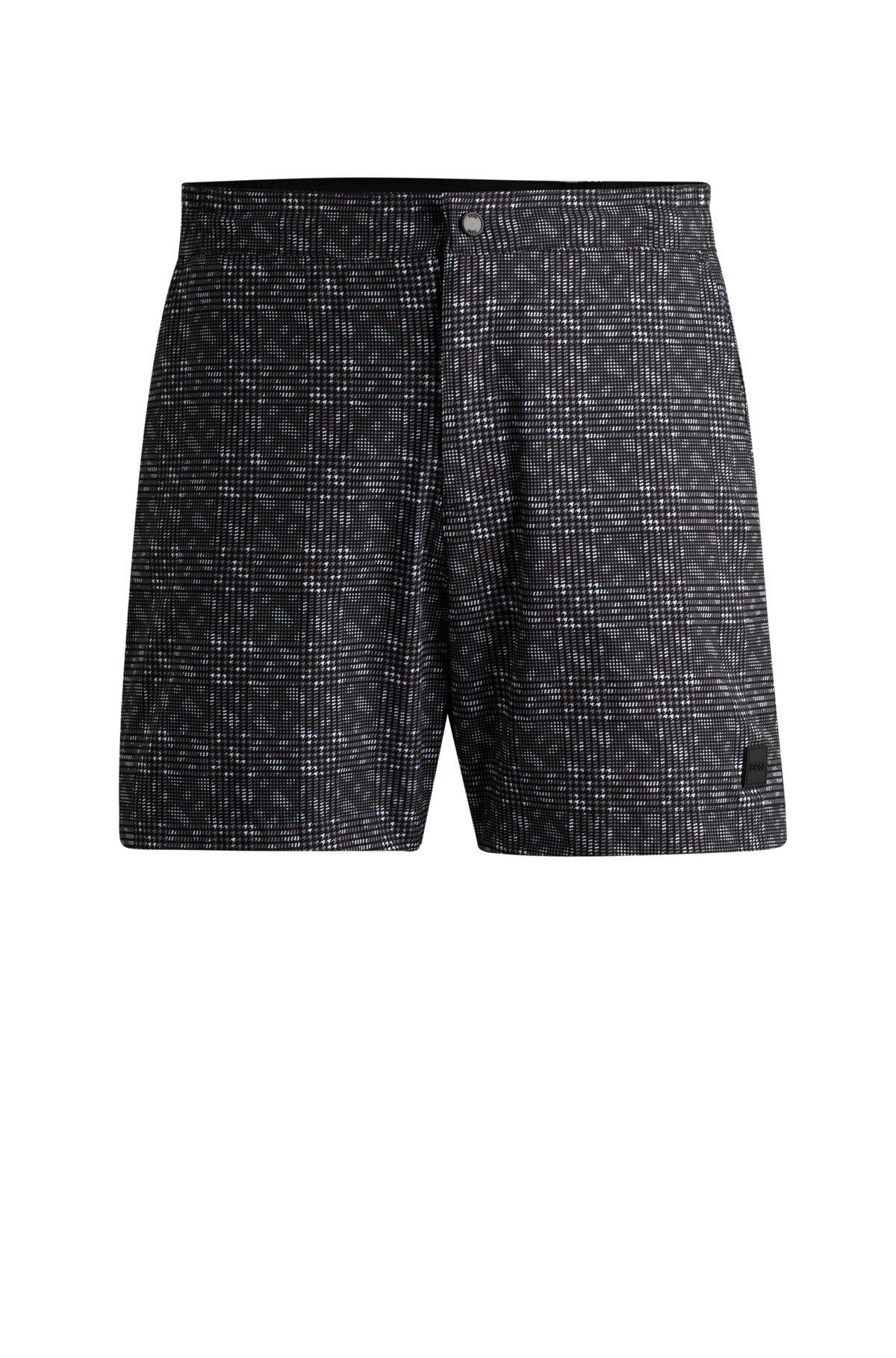 Quick-dry swim shorts with monogram print Product Image