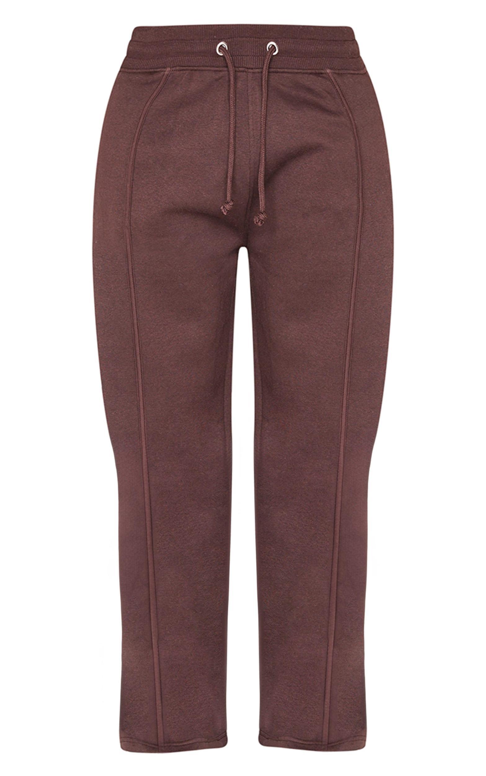 Shape Chocolate Binded High Waist Wide Leg Sweatpants Product Image