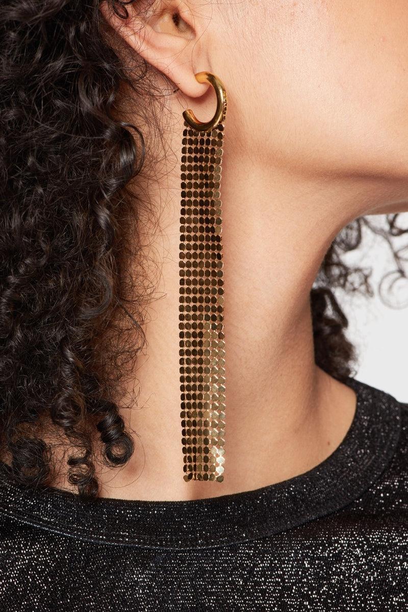 Gold chainmail Hoop earrings Product Image