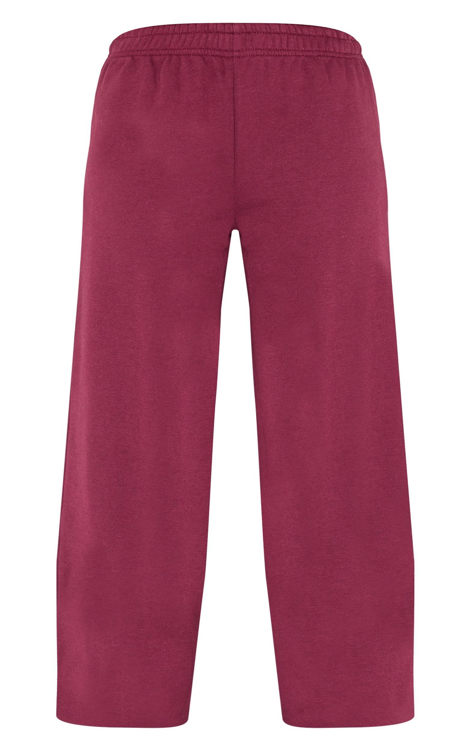 Petite Burgundy Straight Leg Sweatpants Product Image