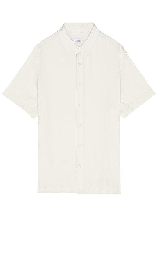 SATURDAYS NYC Bruce Leopard Shirt in Cream Product Image