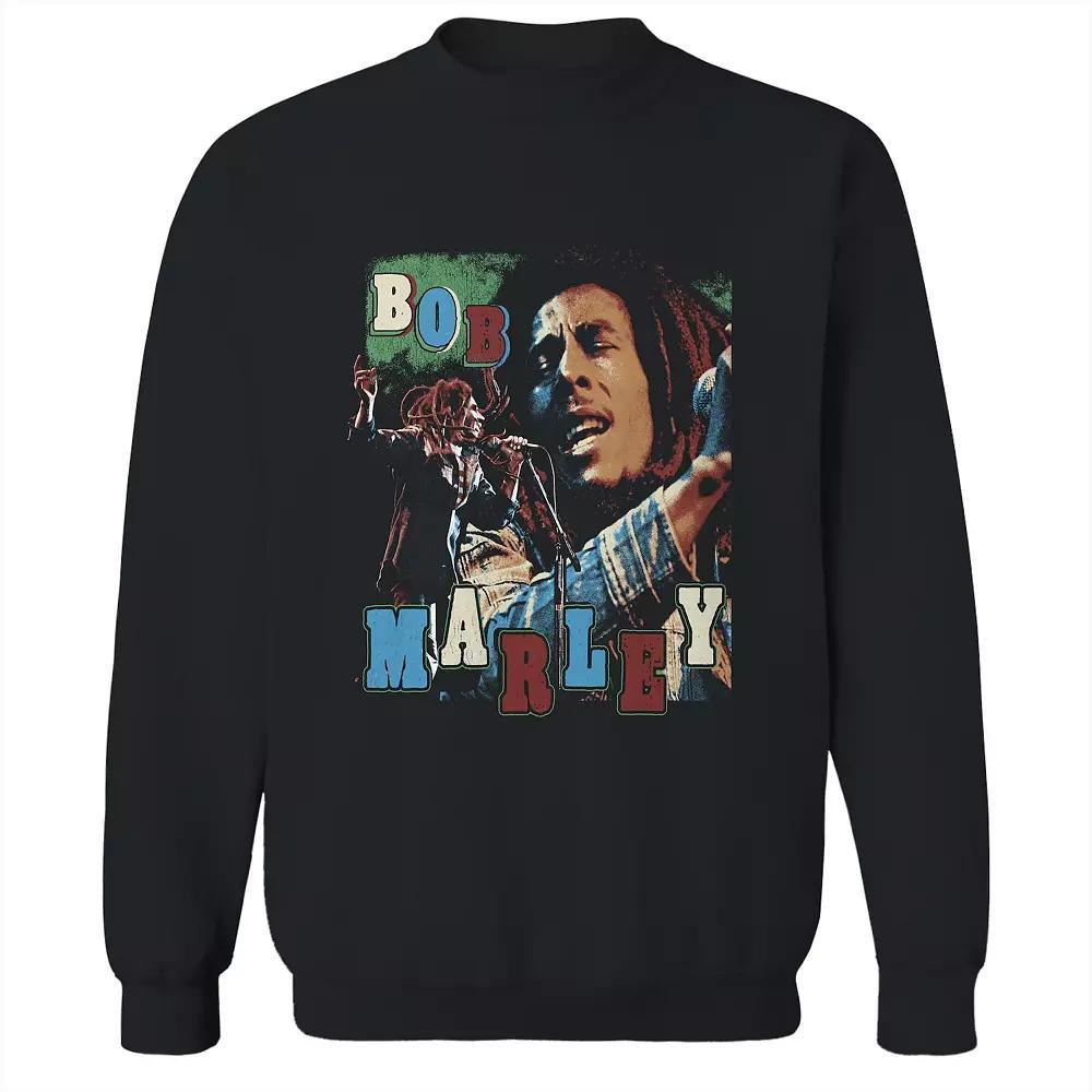 Junior's Bob Marley Rootsrock Graphic Fleece Sweatshirt, Women's, Size: Large, Black Product Image