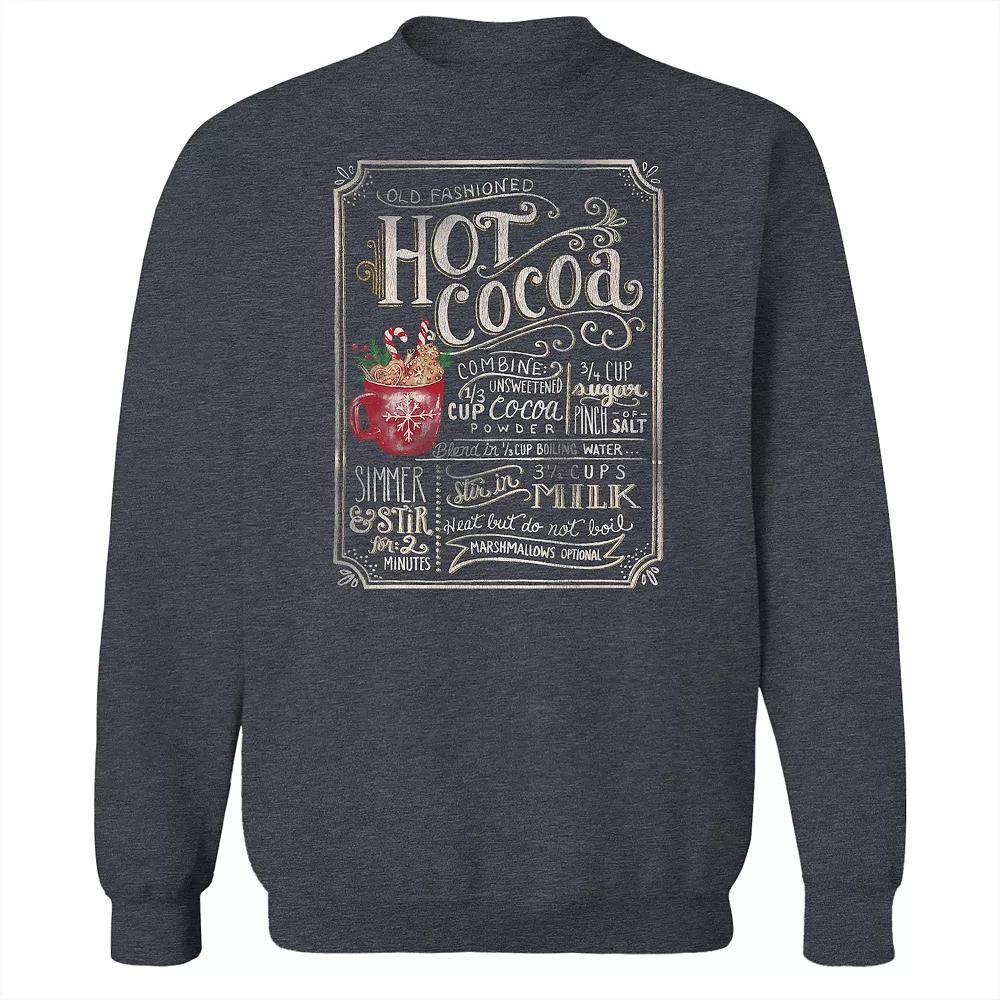 Men's Old Fashioned Hot Cocoa Fleece Sweatshirt, Women's, Size: XXL, Dark Grey Product Image