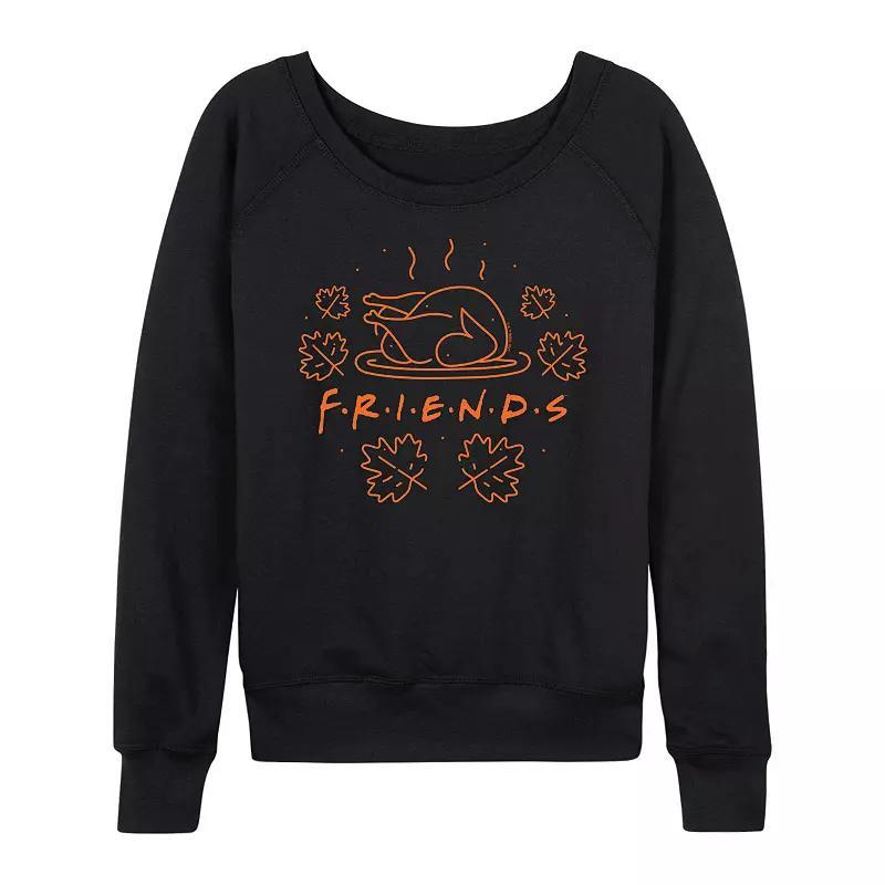 Women's Friends Happy Christmas Eve Eve French Terry Long Sleeve Tee, Size: XL, Black Product Image