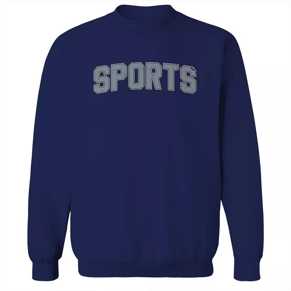 Men's Curb Your Enthusiasm Logo Curb Your Enthusiasm Graphic Fleece Crew Sweatshirt, Size: Small, Black Product Image