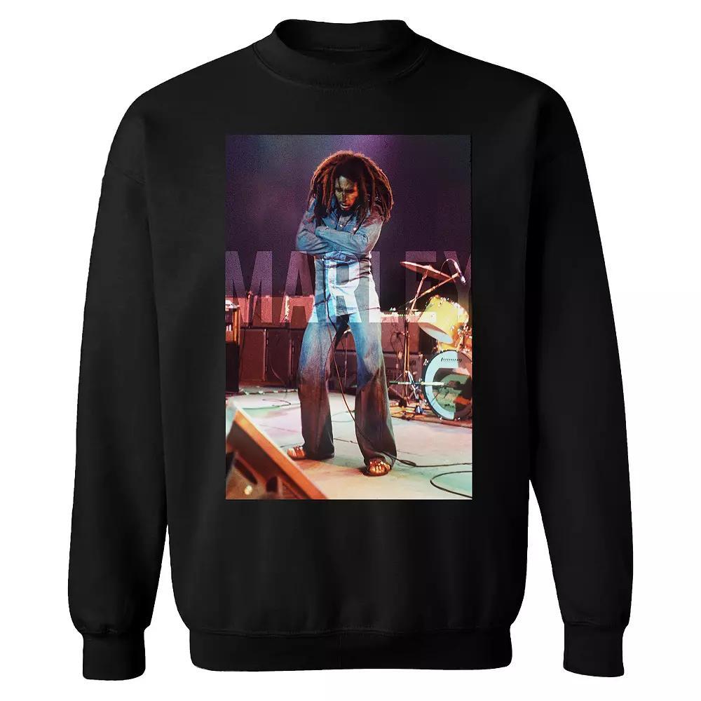 Men's Bob Marley Arms Crossed Stage Sweatshirt, Size: XL, Black Product Image