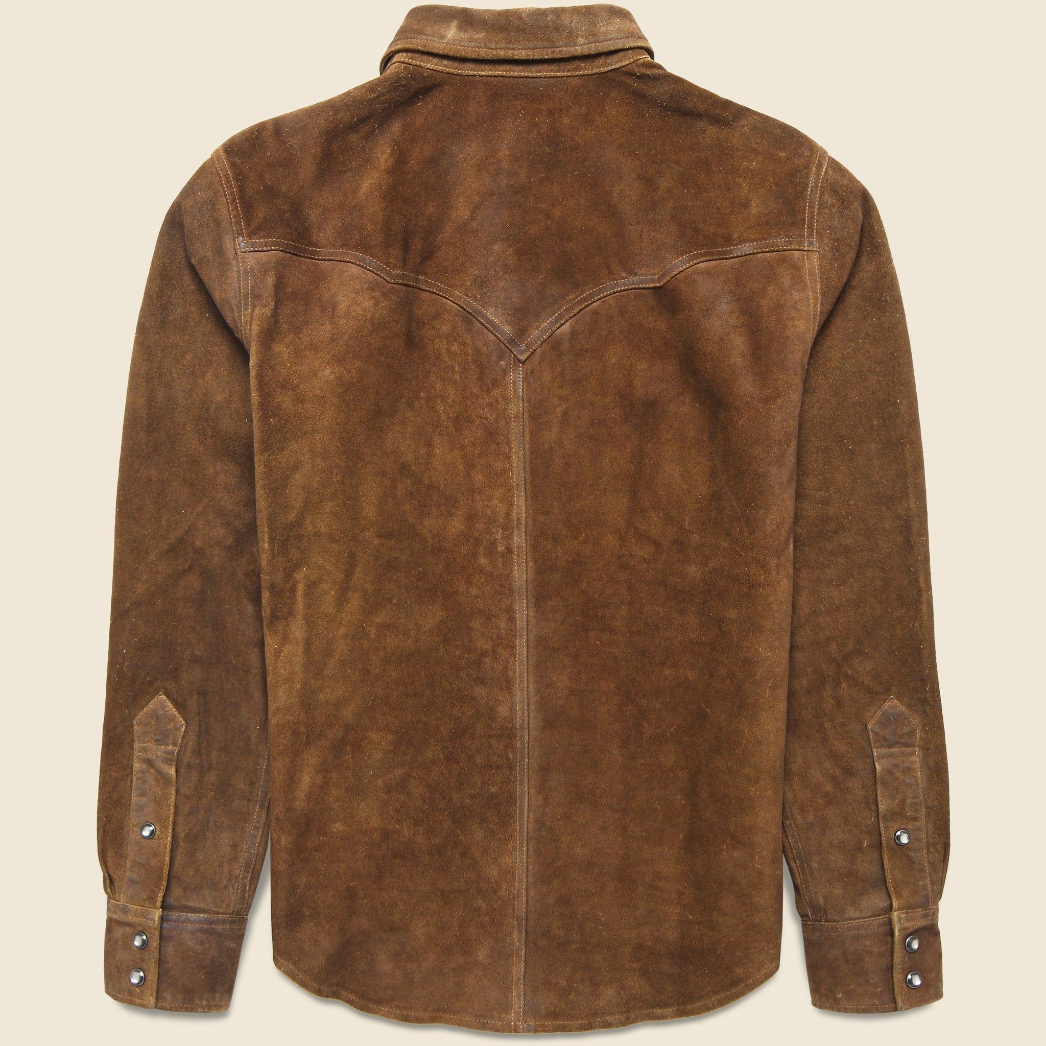 Willett Suede Shirt Jacket - Brown Product Image
