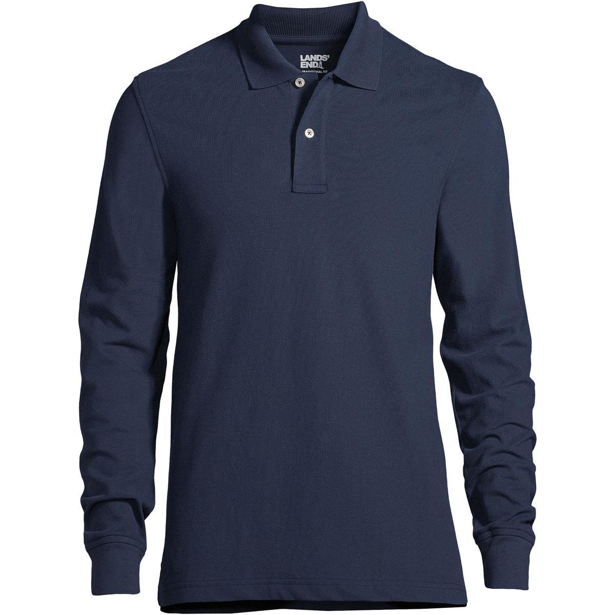 Men's Lands' End Comfort First Mesh Polo, Size: Medium, Gray Grey Product Image