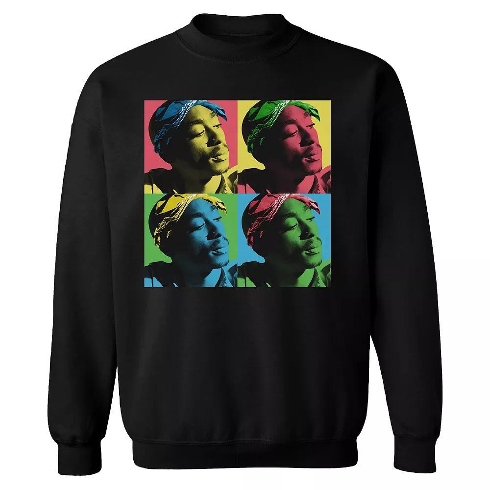 Men's Tupac PopArt Sweatshirt, Size: Small, Black Product Image