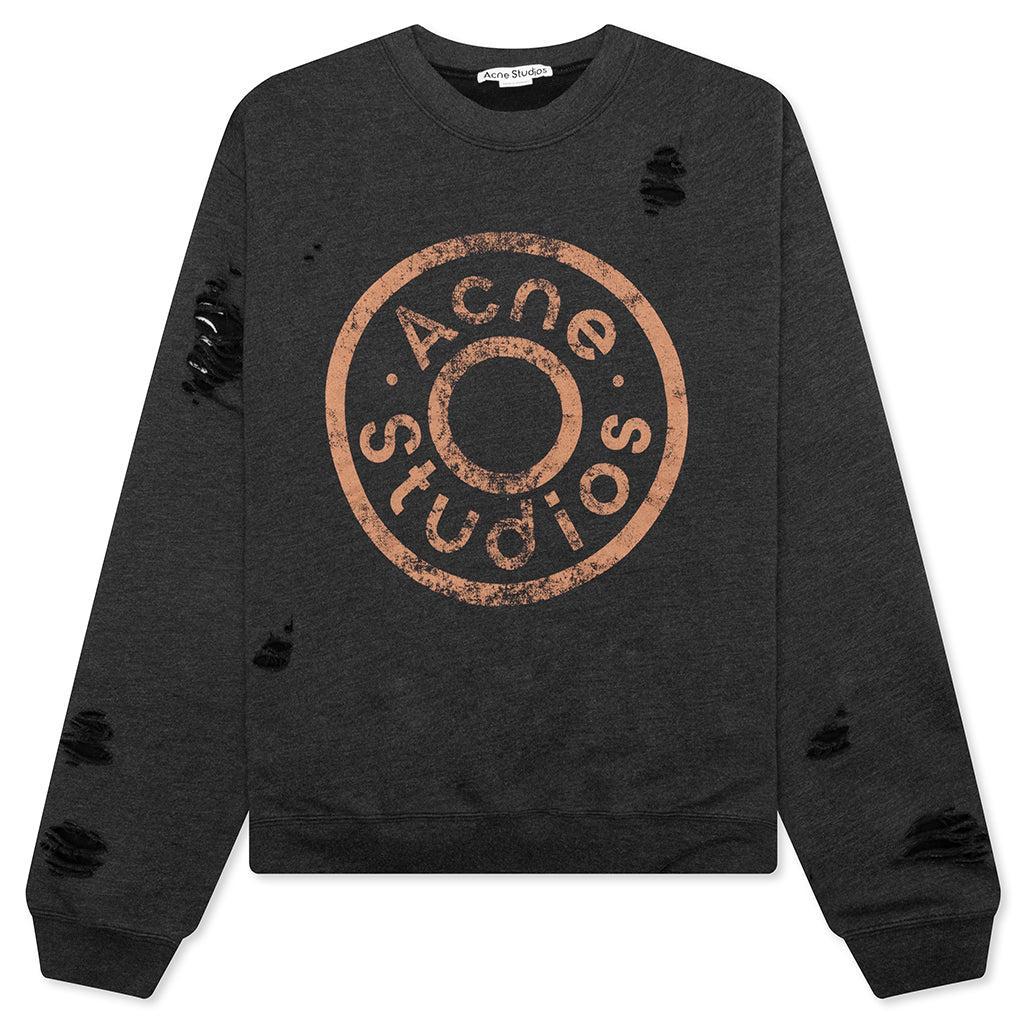 Sweater Printed Logo - Black Melange Male Product Image