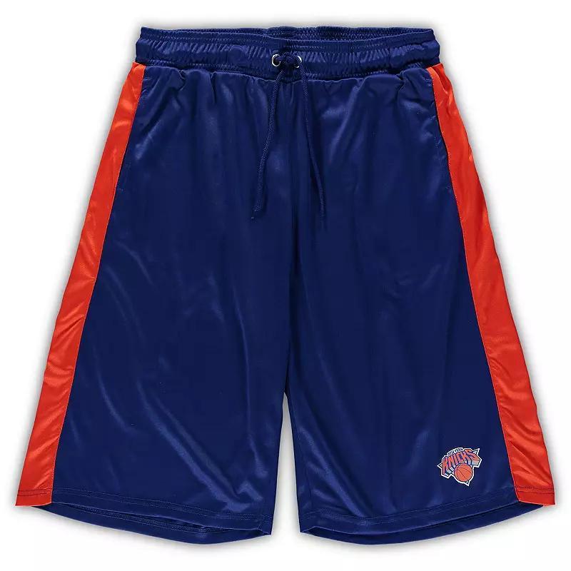 Men's Fanatics Branded Blue/Orange New York Knicks Big & Tall Performance Shorts, Size: XLT Product Image