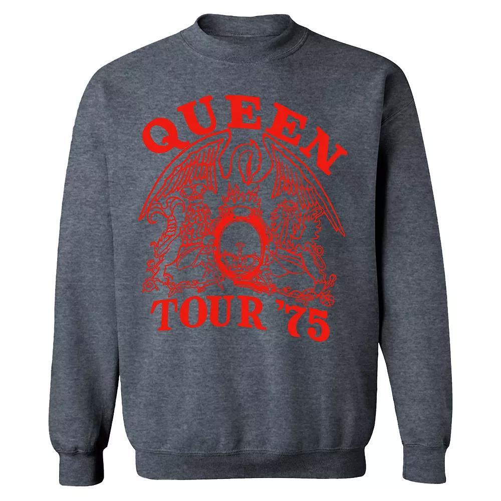 Men's Queen Tour 75 Crest Sweatshirt, Size: XL, Dark Grey Product Image
