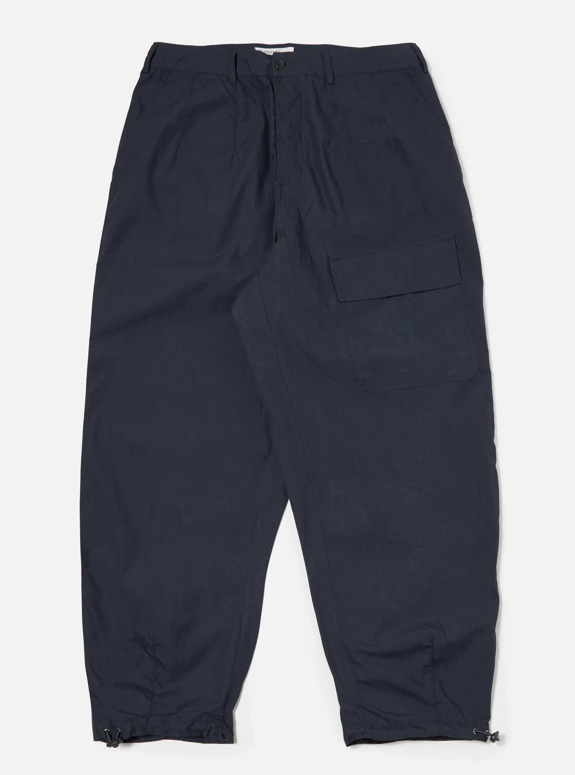 DECONSTRUCTED COTTON BARREL-LEG PANTS Product Image