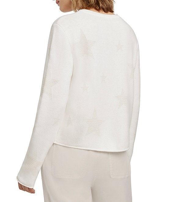 Splendid Stevie Knit Crew Neck Long Sleeve Star Sweater Product Image