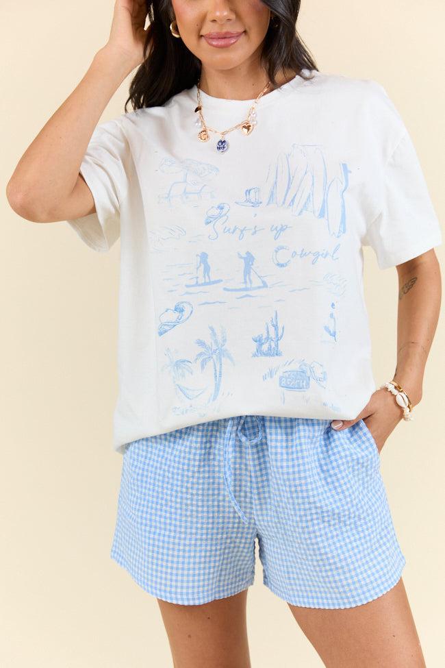Surf's Up Cowgirl White Tee FINAL SALE Product Image
